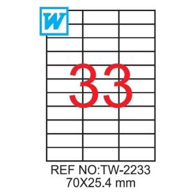 Etichete A4 , 70 x 25,4 mm , TW 2233 1207