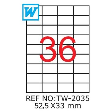 Etichete A4 , 52,5 x 33mm , TW 2035 1193 Etichete A4 , 52,5 x 33mm , TW 2035 1193