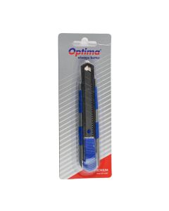 Cutter Optima Premium, lama 18mm otel carbon, sina metalica, zinc cu rubber grip 4213