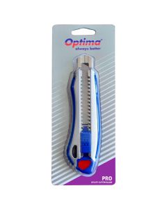 Cutter profesional Optima, lama 18mm + 5 rezerve SK5, cu auto-incarcare, aluminiu cu rubber grip 4213