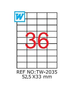 Etichete A4 , 52,5 x 33mm , TW 2035 1193