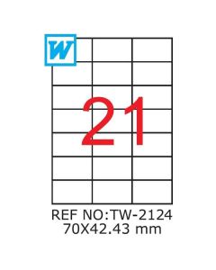 Etichete A4 , 70 x 42,43mm , TW 2124 1201
