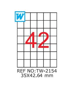 Etichete A4 , 35 x 42,64mm , TW 2154 1202