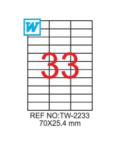 Etichete A4 , 70 x 25,4 mm , TW 2233 1207