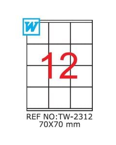 Etichete A4 , 70x70 mm , TW 2312 1209