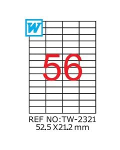 Etichete A4 , 52,5 x 21,2mm , TW 2321 1211