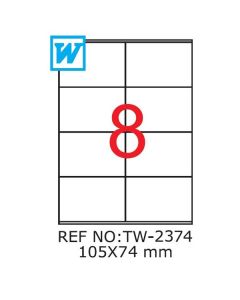 Etichete A4 , 105 x 74mm , TW 2374 1212
