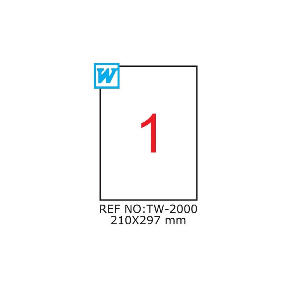 Etichete A4 , 210 x 297mm , TW 2000 main product photo