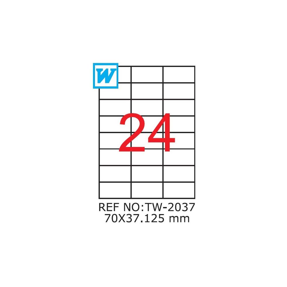 Etichete A4 , 70 x 37,125mm , TW 2037 main product photo