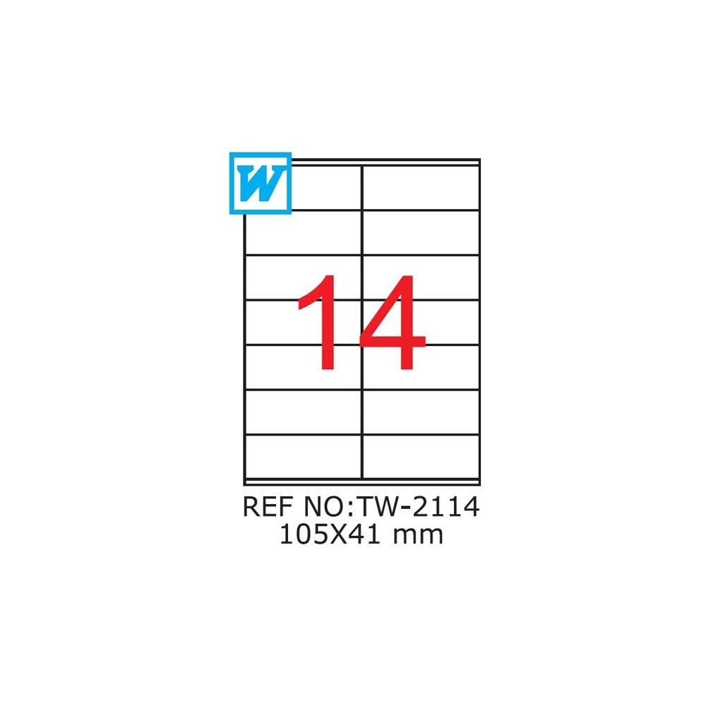 Etichete A4 , 105 x 41mm , TW 2114 1198