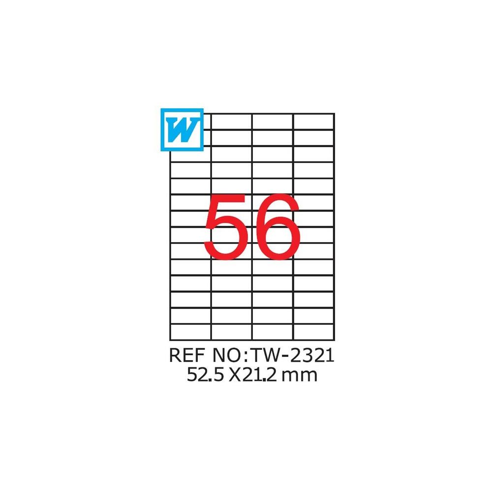 Etichete A4 , 52,5 x 21,2mm , TW 2321 1211