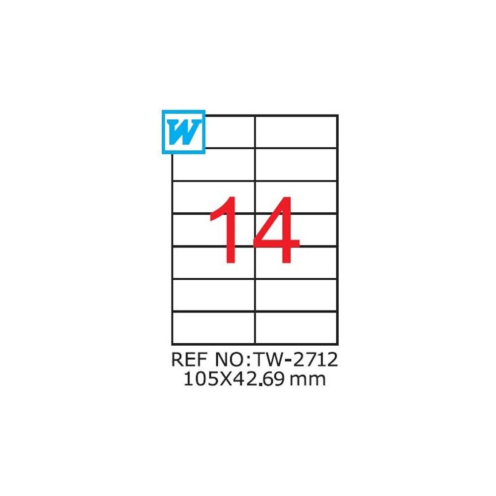 Etichete A4 , 105 x42.69mm , TW 2712 main product photo